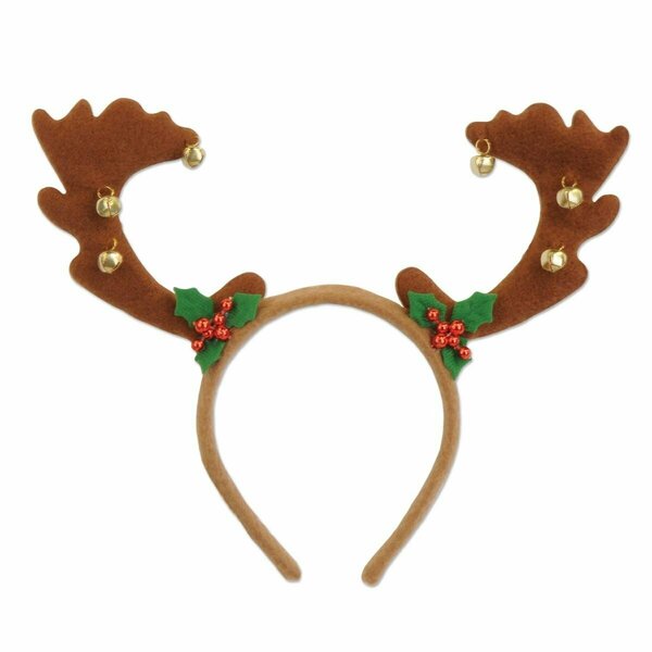 The Beistle Reindeer Antlers with Bells, 12PK 20816